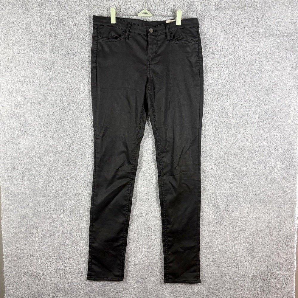 All Saints Spitalfields Kenna Ashby Coated Skinny Jeans Womens Size 30 Black